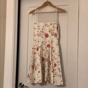 White floral cocktail dress